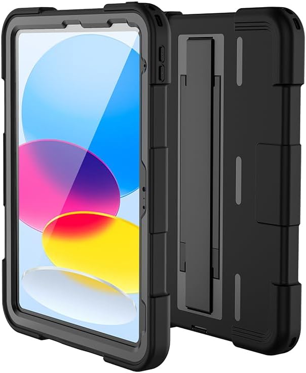 Lunivop Compatible with iPad (A16) 11th/10th Generation Case11''/10.9'' 2025/2022 Waterproof Dustproof with Stand/Hand Strap/Built-in Screen Protector Heavy Duty Tablet Cover