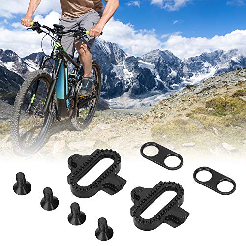 Gavigain Universal Bicycle Shoes Cleats,Alloy Steel Bike Pedal Locking Plate Cycling Shoes Accessory for Outdoor Cycling Riding