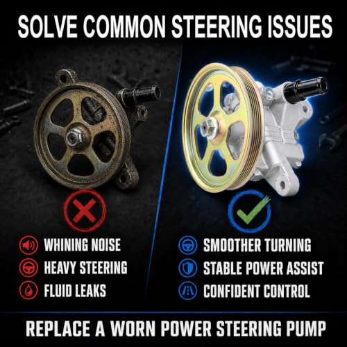 Image of Flecto Power Steering Pump with Pulley for Honda Accord 3.0L 2003-2007