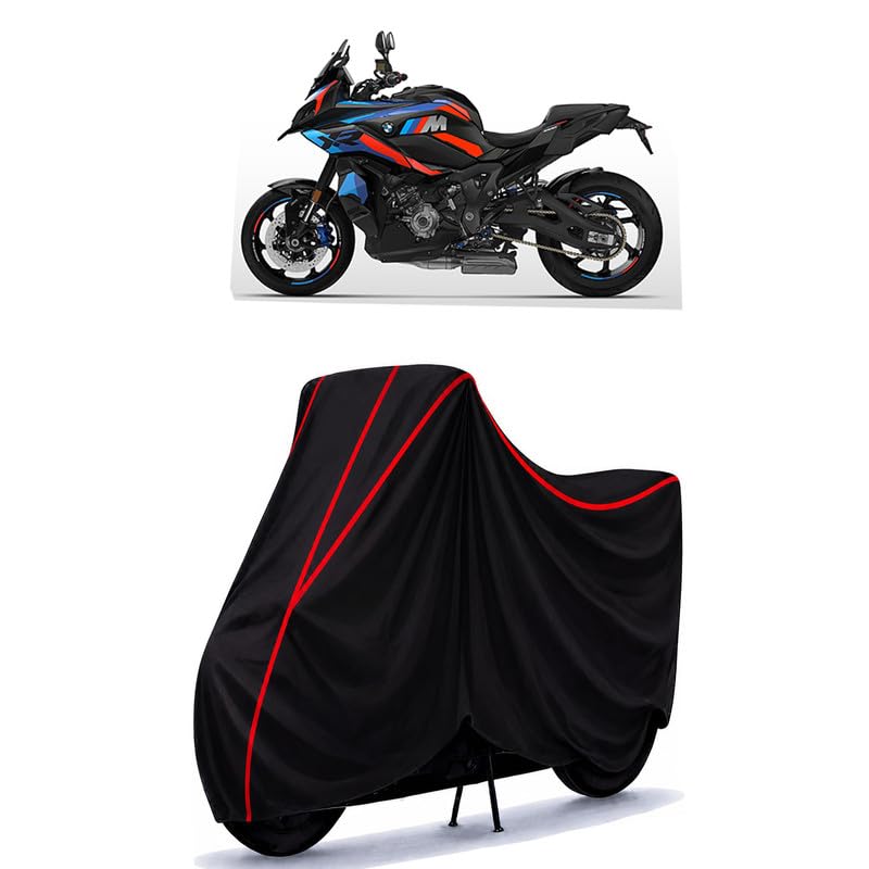 Image of M 1000 XR Water Resistant Bike Cover for All Motorcycles & Rain | Heavy Duty Taffeta Fabric | UV Protection, Dustproof, Scratchproof | All Weather Two Wheeler Body Cover with Elastic Bottom