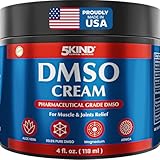 5Kind DMSO Cream for Pain Relief 4 fl oz - 99.9% Pure DMSO Pharmaceutical Grade Cream - Aloe Vera, Magnesium, Arnica & Menthol - Topical Muscle and Joint Pain Relief - Registered NDC - Made in USA