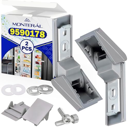 MONTERAL Set di Charnières Poignee de Refrigerateur pour Liebherr Porte les Codes 9590178 9590124 9590190 - Garantie de 10 Ans