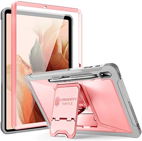 ZtotopCases Case Compatible with Samsung Galaxy Tab S8 Plus 2022/ Tab S7 FE 2021/ Tab S7 Plus 2020 12.4" Tablet, Cover with S Pen Holder, Built-in Screen Protector & Dual Layer Shockproof, Pink