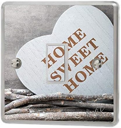 the grafix studio Love Heart Home Sweet Home Light Switch Sticker Vinyl/Skin cover (design 4) sw84