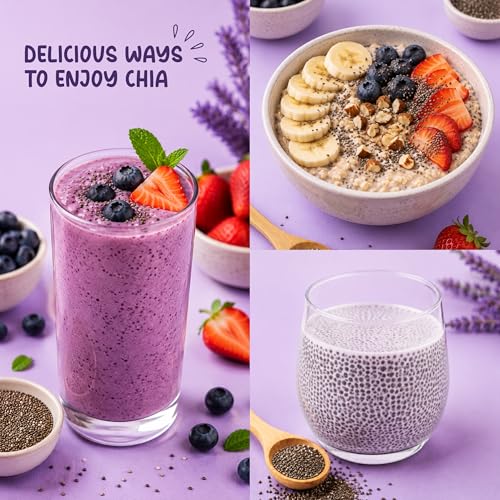Image of Plucked Fresh Chia Seeds 250g X 4 | Raw Seeds for Eating | High Fiber, Protein & Omega-3 Rich Superfood | Healthy Vegan Seeds for Weight Management, Heart Health & Daily Nutrition (1000g)