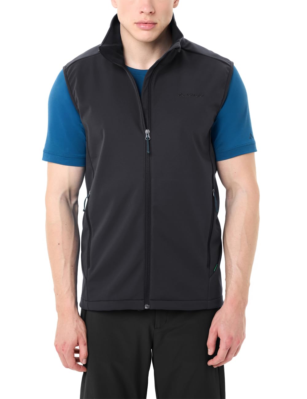VAUDE Winddichte Softshell Weste für Herren unter Verwendung von recyceltem Polyester, Outdoor Weste für Herren mit elastischem Material