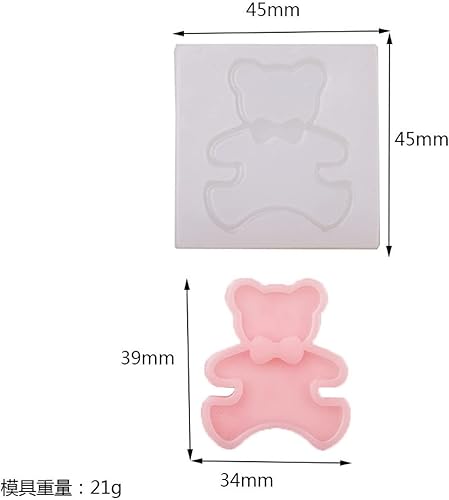 Miniatura 3 de Silicone Moulds Bear Glasses Epoxy Mold DIY Baking Tools Chocolate Fondant Mold Candle Aromatherapy Mold 1 Set Of 2 Pieces