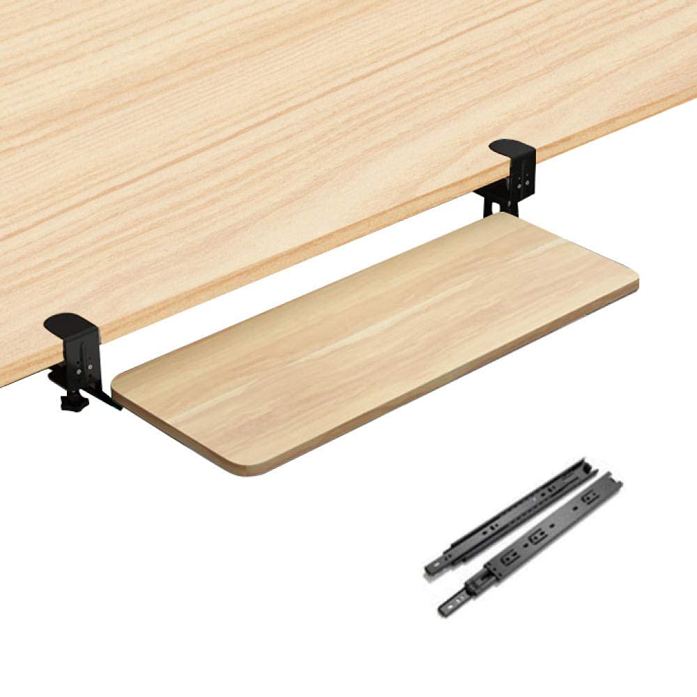 Buy Wooden Under Desk Computer Tray Ergonomic Clampon Keyboard Trays