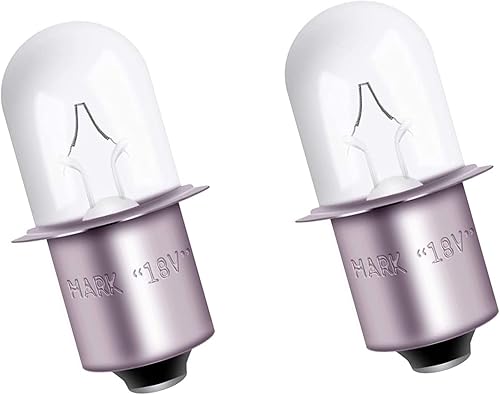 Podoy 780287001 Bombillas para linterna compatibles con linterna Ryobi Ridgid de 18 V P704 P703 P700 (paquete de 2, blanco)