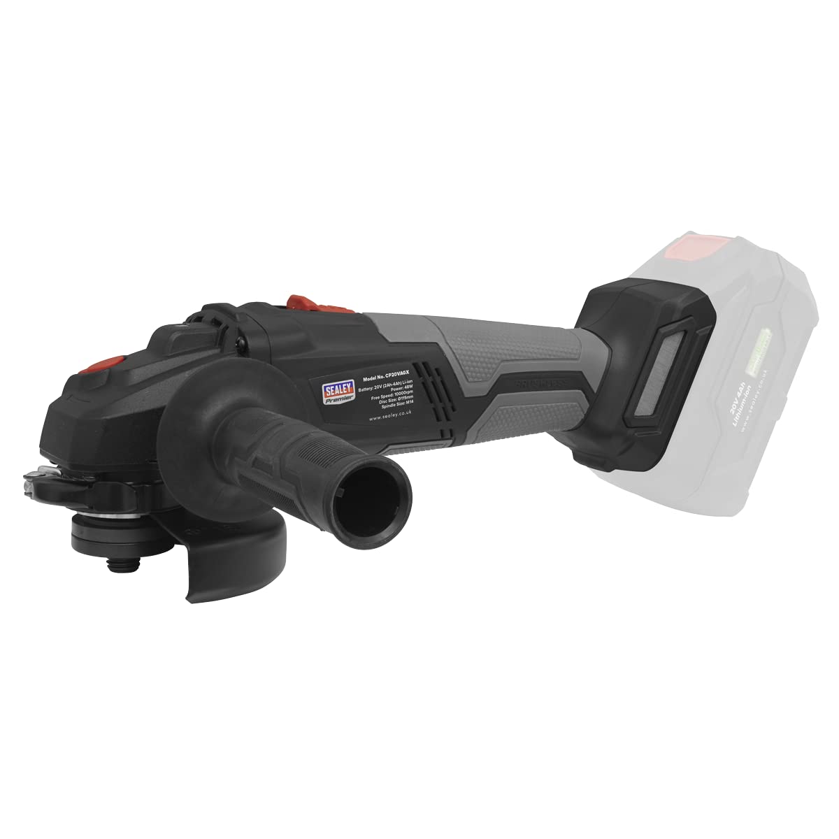 Sealey CP20VAGX 20v Cordless Brushless Angle Grinder 115mm No Batteries No Battery Charger No Case