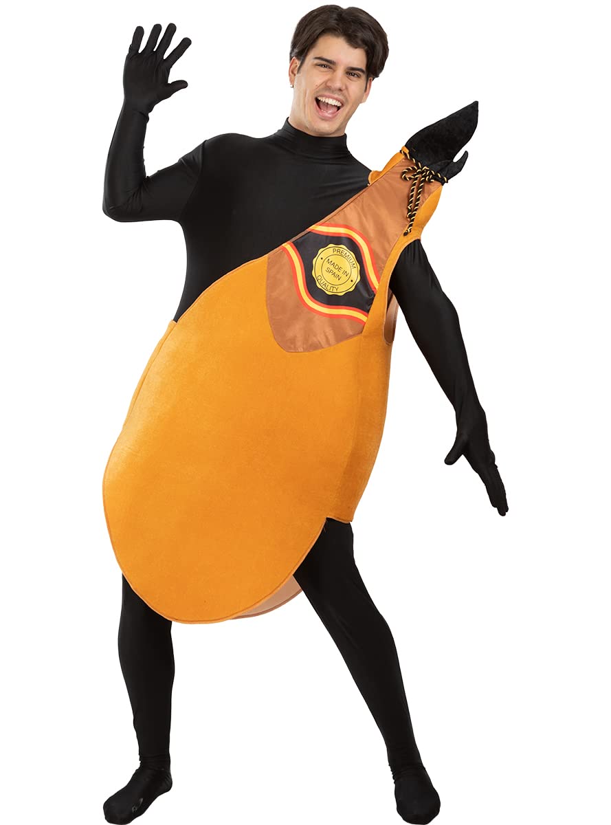 Funidelia | Disfraz de Pata de Jamón para hombre y mujer Comida, Bebida, disfraz de despedida de soltero - Disfraz para adultos para Fiestas, Despedida de Soltero, Carnaval y Halloween - Talla única