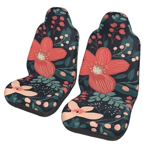 Housses de siège de voiture respirantes fleurs protections avant universelles SUV camion