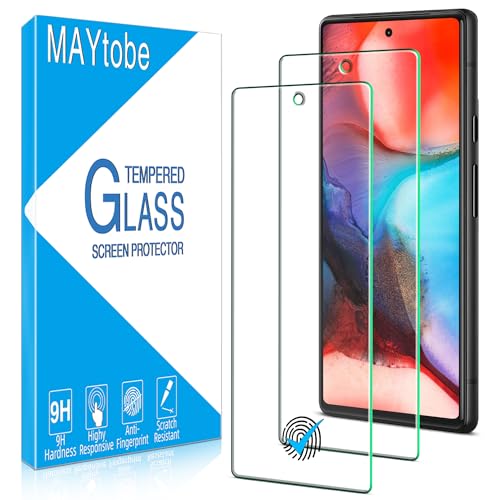 MAYtobe 2 Pack Screen Protector For Google Pixel 7 Tempered Glass 6.3-Inch Fingerprint Compatible ID Case Friendly 9H Hardness Bubble Free Anti-Scratch 0 33mm Ultra Transparent