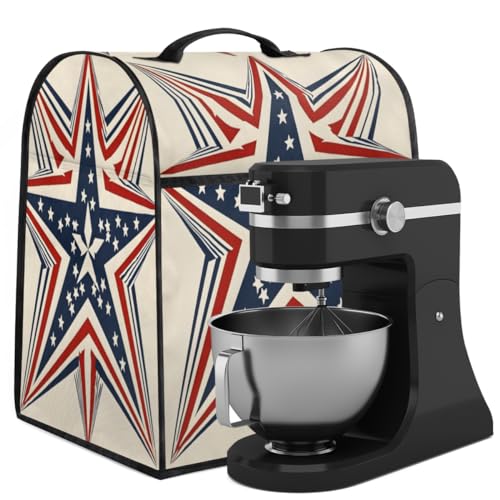 Coffee Maker Cover Five-pointed Star American Kitchen Appliance Covers Small Appliance Covers Blender Cover Juicer Cover Dust Covers for Kitchen Appliances with Top Handle and Pockets,Washable,B142