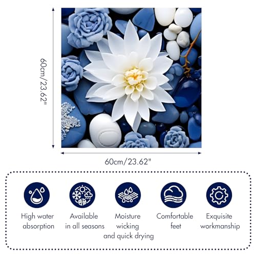 Washing Machine Cover 60 x 60 cm Washing Machine Dust Protection, Non-Slip, Universal Tabletop Washing Machine Pad, Soft and Cuttable Ideal for Washing Machine, Dryers, Refrigerator, Kitchen (B)