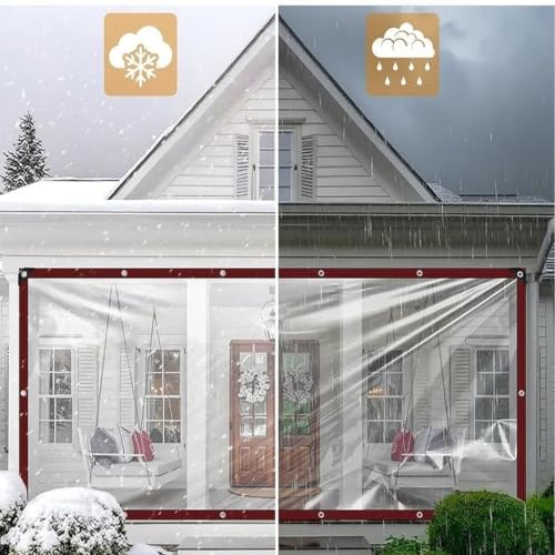 Lona impermeable transparente plegable de 2x2 para mascotas y obra 7