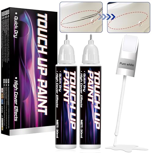 HuakChai Lackstift Auto, 2-in-1-Autolackstift, Autolack Reparatur, professionelle lackstiftt weißß, farbgenauer Lackstif Wei Ausbesserungslack für Autos, Lackstifts Weißs Auto (Schwarz)