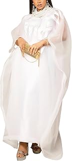 TIDOIRSA African Dresses for Women Elegant, African Clothes Embroideried Plus Size Party Wedding Dresses