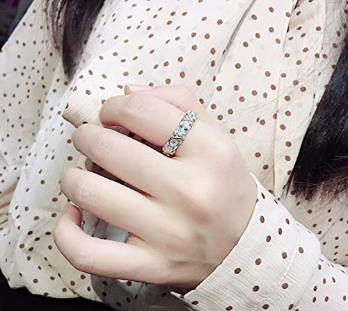 Full Moissanite Diamond Ring for Women Shaping Rings Gold/Rose Gold/Silver X Cross Ring Women Wedding Band Ring4