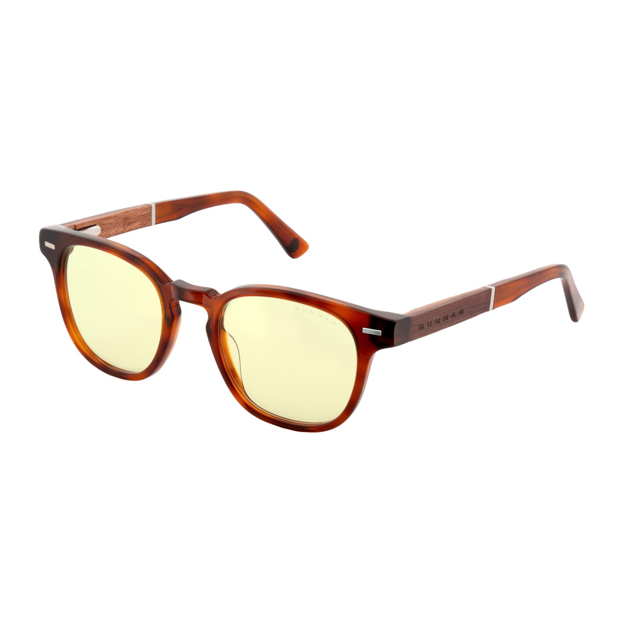 Gunnar Blaulicht-Brille - Tioga - Maroon Rosewood - Mineral Amber