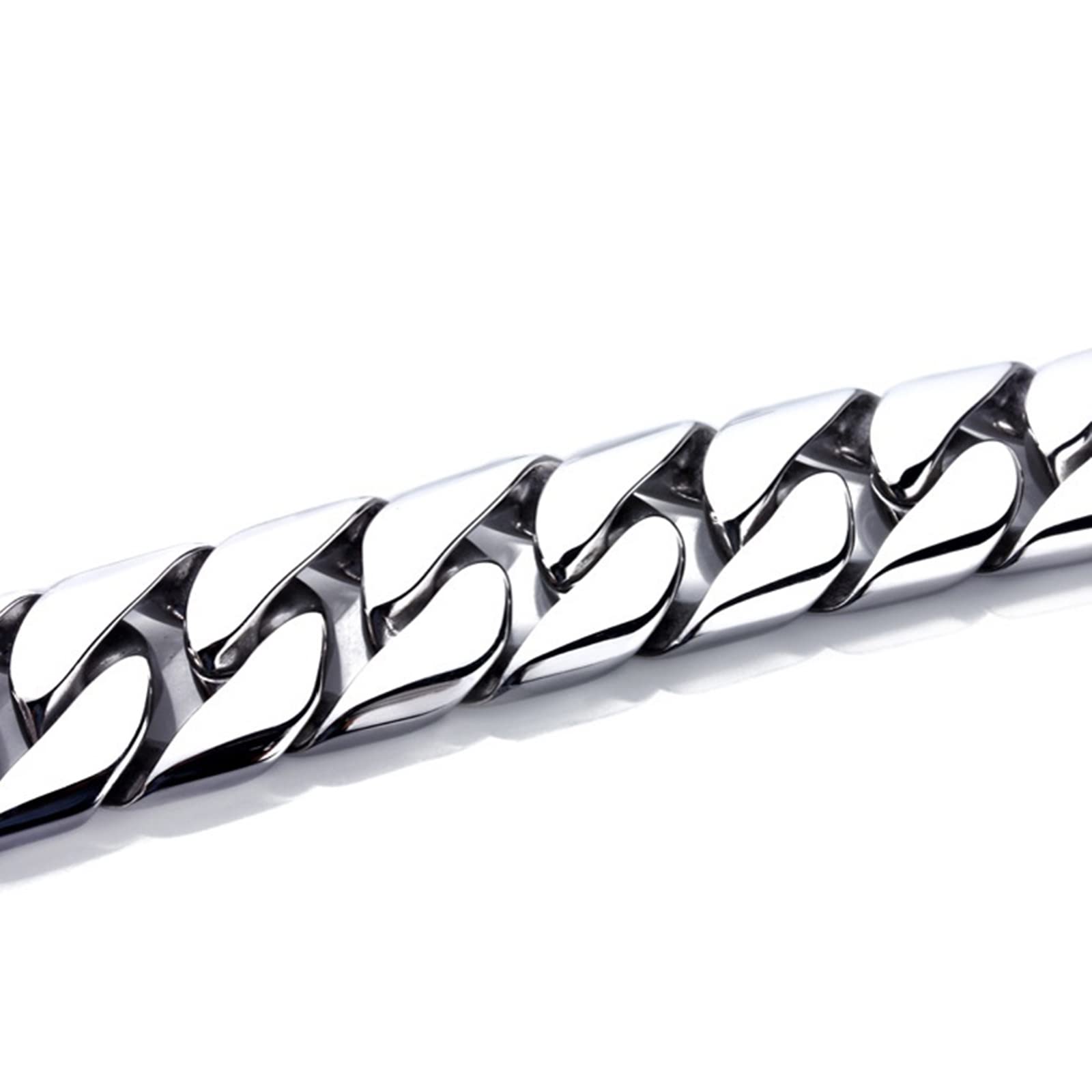 Gualiy Männer Armband Personalisiert Herren Armbänder Edelstahl Poliert Panzerkette Armband