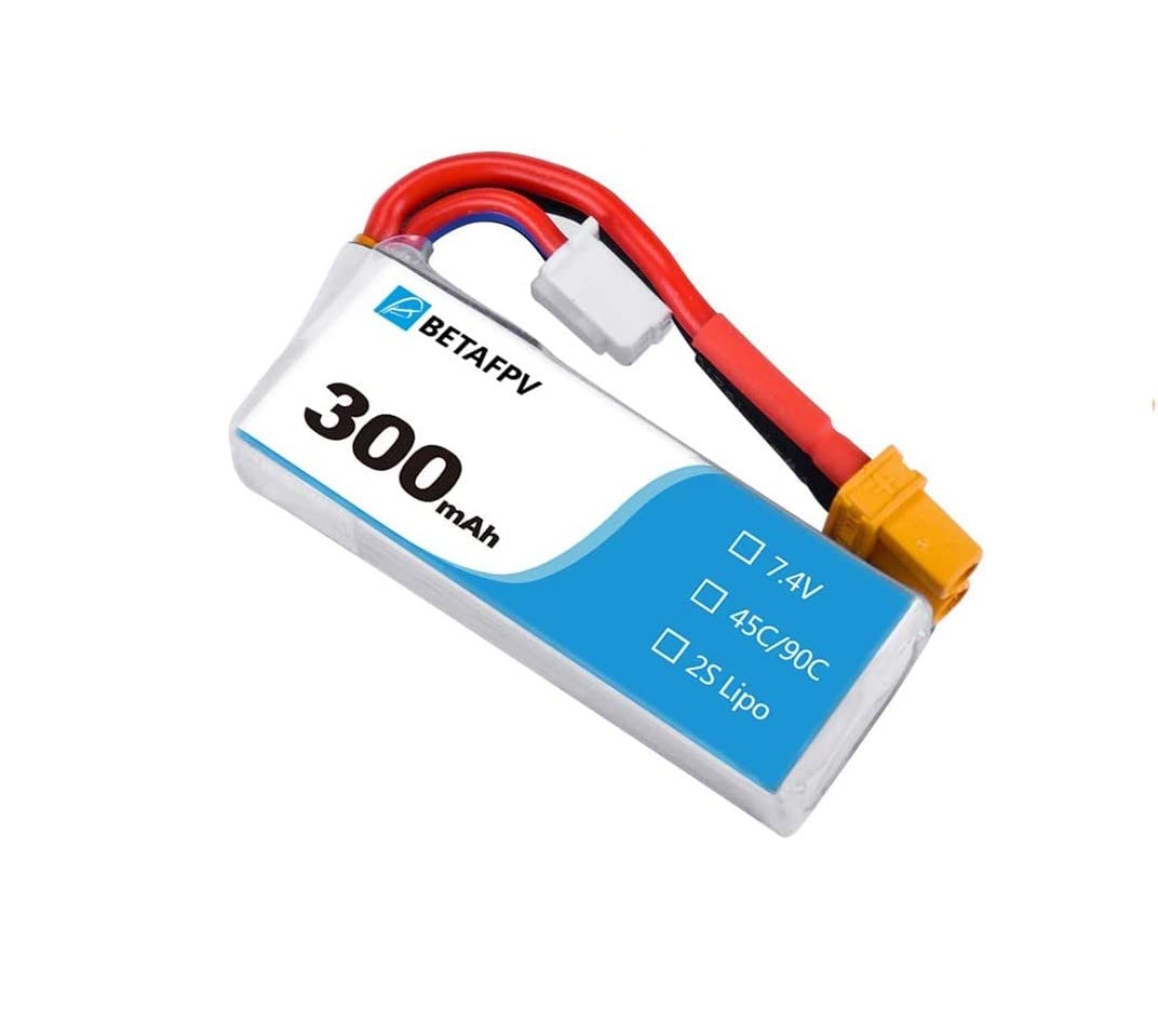 YUNIQUE GREEN-CLEAN-POWER - Lipo Battery 7.4V 300mAh 45C 2S HV | XT30 Connector | Lightweight, Suitable for Drone Radiofly Space Kondor, FPV Quadcopter, Blue