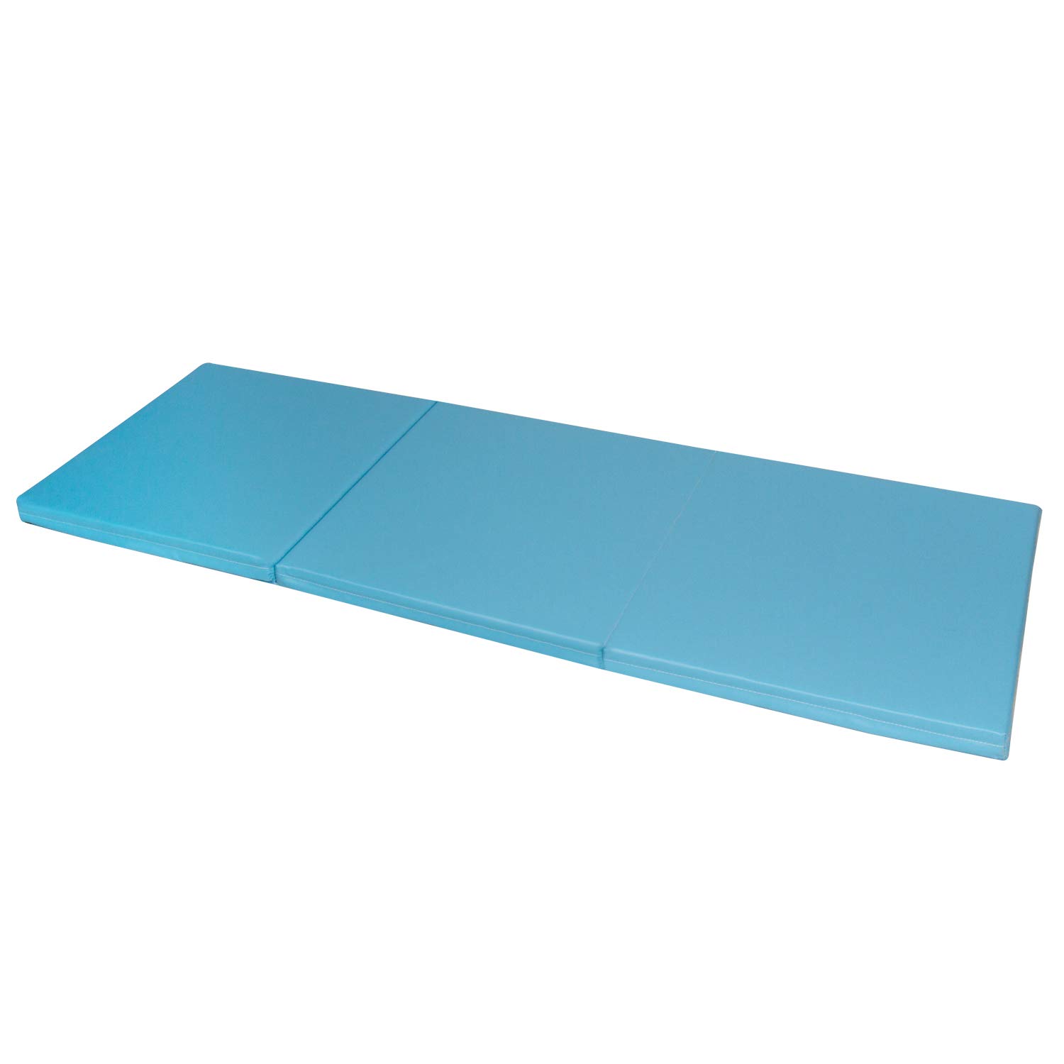 CCLIFE Turnmatte Weichbodenmatte 180x60x5cm Kinder Klappbare für Zuhause Fitnessmatte Gymnastikmatte Rutschfeste Sportmatte Spielmatte, Farbe:Hellblau