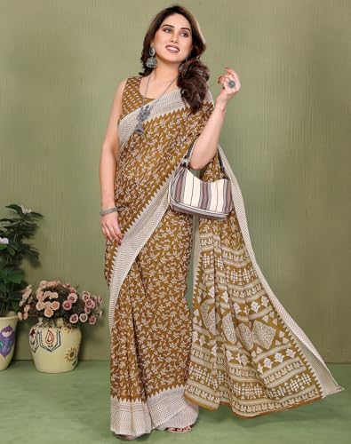 Image of Yashika Women's Georgette Saree with Blouse Piece for Traditional Ethinic Wear Sari
