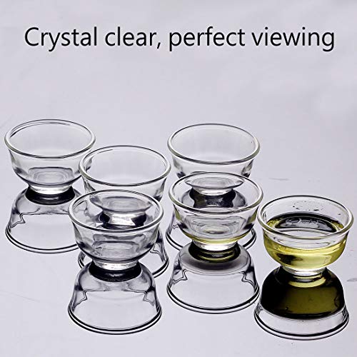 Image of Teacups 1.3oz /40ml Clear Borosilicate Insulated Glass Traditional Chinese kung Fu Tea Cups for Drinking Tea, Wine whisky Liquor and Spirits Water,Set of 10