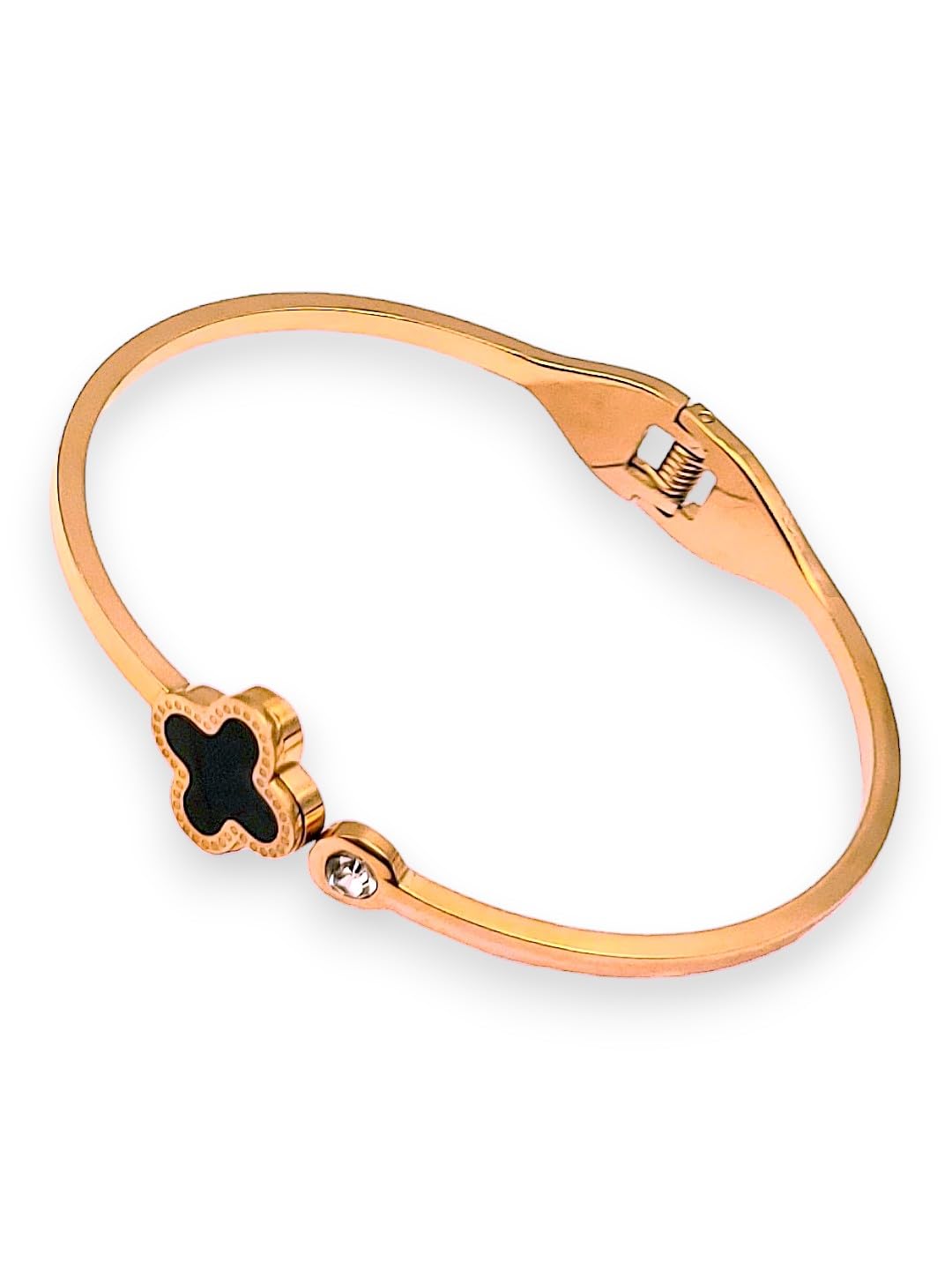MANIKYA Rose Gold Stainless Steel Anti-Tarnish Free Size Bracelet (Ad Studded - 004) (B0CYMSGJ83) Amazon Price History, Amazon Price Tracker