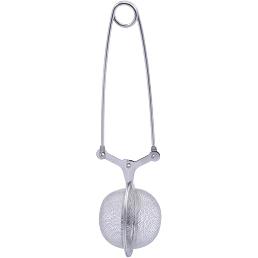 NATURALLYOURS Stainless Steel Tea Ball - Strainer Mesh Infuser Filter Reusable Spice Herbs | Kitchen Home Perfect Coffee, Juice, Easy to Clean, Durable, Food Grade (Large (15 * 4 cm))