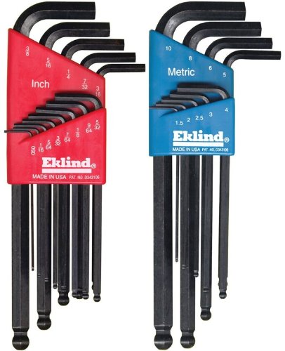 Eklind 13222 Long Series Ball-Hex-L Key Set 22 Count