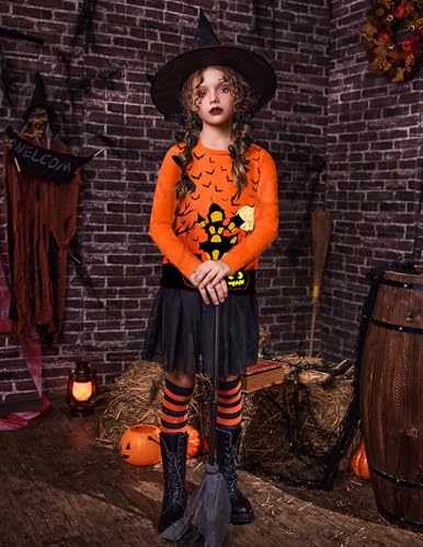 Arshiner Girls Halloween Shirts Cotton Tops for Girl Long Sleeves Classic Style Blouse Tops Tee Blouse2