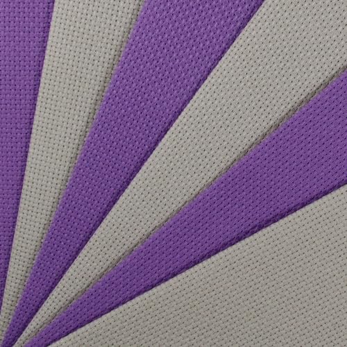 Image of KCS 6 pc of 12 inch x 18 inch(30cmx45cm) 14CT Counted Cotton Aida Cloth Cross Stitch Fabric (Pearl Grey+Lavender)