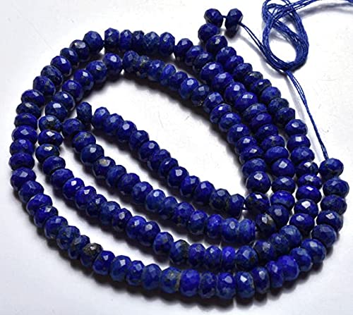 Lapis lazuli micro faceted rondells beads pour réparer et personnaliser vos colliers