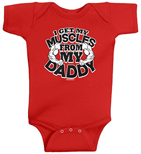 Image of Threadrock Baby Boys' I Get My Muscles from Daddy Infant Bodysuit