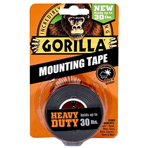 Image of Gorilla 6055001-5 Double-Sided Heavy Duty Mounting Tape (5 Pack), 1 inch x 60 inch, Black