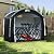 Happy Travel Bike Storage Tent Shed, Outdoor Waterproof Bicycle Covers Shelter with Window for 2/3/4/6/8 Bikes,Oversized Outside Portable Sheds for Lawn Mower,Garden Tools