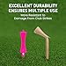 Amy Sport Golf Tees Step Down Plastic Unbreakable 50 Pack 2 1/4 inch 57 mm Pink Reusable Bulk Set Professional Height Control Castle Tee for Practice (50 Pack 2 1/4