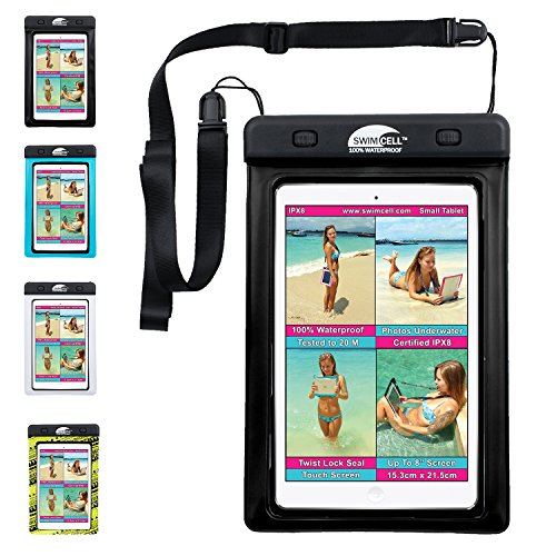 SwimCell 100% Waterproof Small Tablet Case - Black...