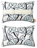 vmgreen Patio Lounge Head Support Pillow & Cushion,Small Waterproof Throw Pillow with Insert & Adjustable Elastic Stripe for Outdoor Furniture Recliner Chair, Sofa Lumbar,Neck Attachment,2Pack