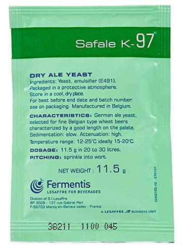 Safale K-97 Dry Ale Yeast 11.5g - 6 Pack