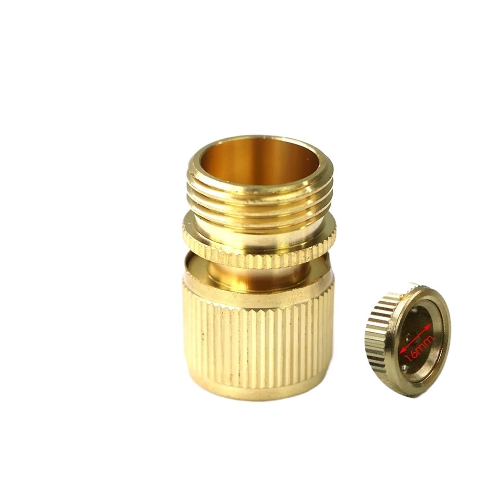 Sfoikvg Men's C-Euro- Hose Connector Repair Jiont Brass 1/2" 3/4" /Fe Thread Quick 16.0Mm Nipple Adapter For Garden Hose Tap Watering Tube For Outdoor Taps(C-Euro-)