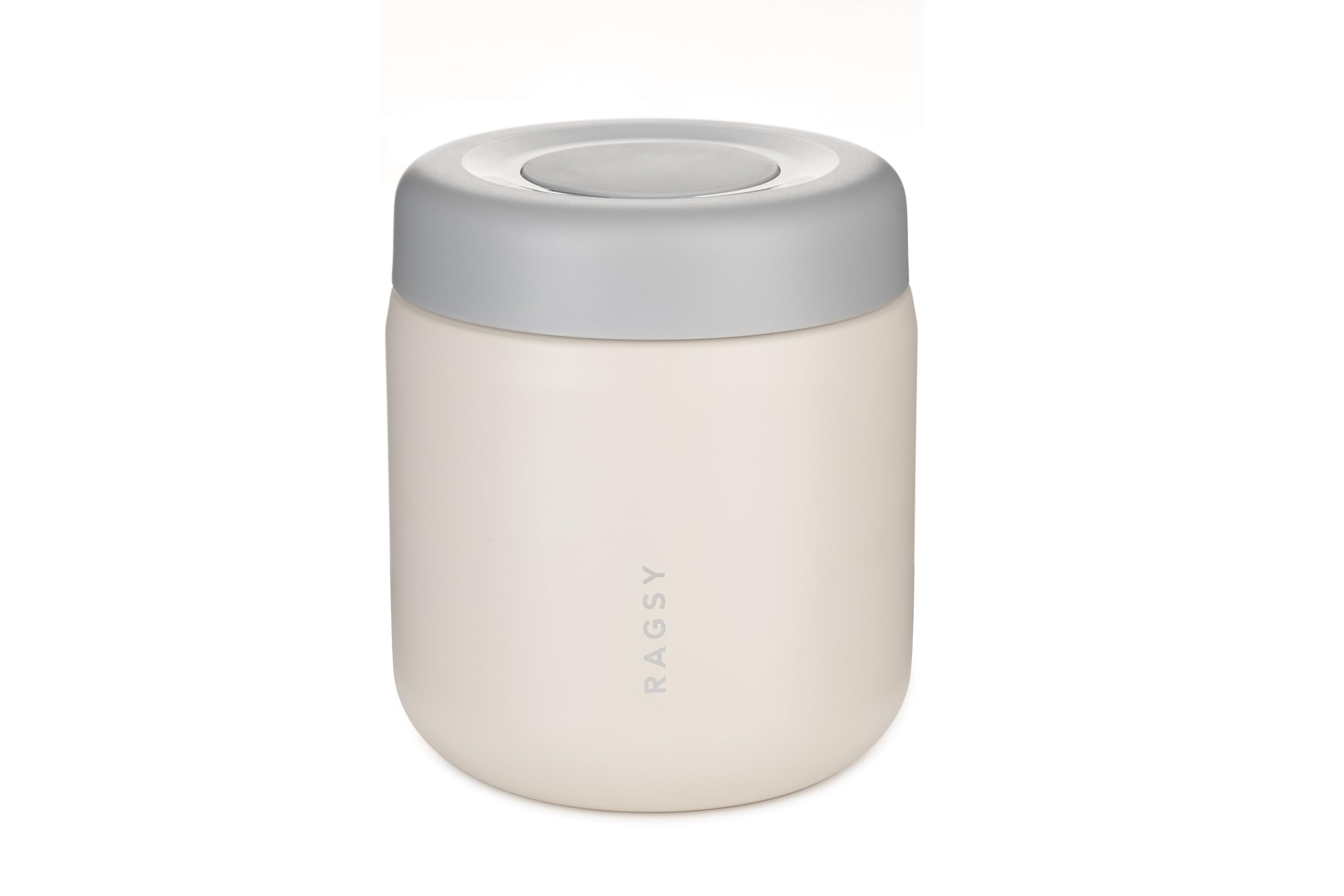 RAGSY Contenitore termico per alimenti, in acciaio inox 18/8, ampia apertura, a prova di perdite, coperchio facile da aprire, valvola in silicone, per alimenti, senza BPA, 480 ml, sabbia