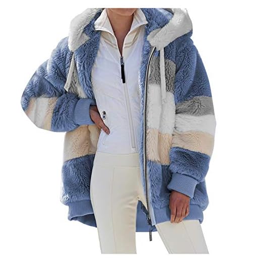 Darringls Damen Winterjacke Sale Sehr Warm Wintermantel Winterparka Parka Fleecejacke Daunenjacke Winter Mantel Plüschmantel Plüschjacke Übergangsjacke Steppjacke Teddymantel 4 SHINEHUA Damen Teddy Fleecejacke mit Kapuze Warme Flauschjacke Kapuzenjacke Winter Warm Mantel Casual Zip Hoodie Plüschjacke Comfy Softjacket Bequeme stilvolle Winterjacke (Blau, L)