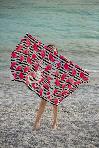 Karpuz Temalı Plaj Havlusu Spor Havlusu, Mikrofiber Hızlı Kuruyan Plaj Havlusu 70x140 cm
