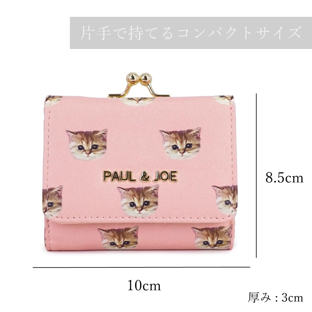 Paul & JOE 猫 折り財布 猫刺繍イラスト 二つ折り財布 PAUL & JOE ACCESSOIRES ポール&ジョー 財布 二つ折り財布