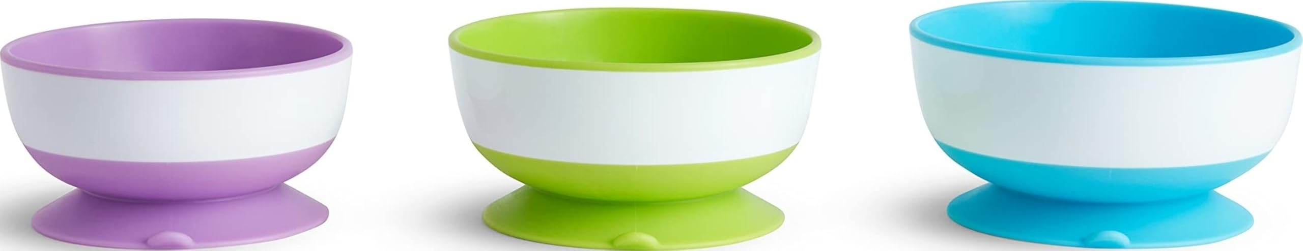 Munchkin Stay Put Suction Bowls for Baby and Toddler, 3 Pack
