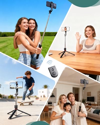 Trépied de téléphone 71 pouces avec télécommande sans fil pour iPhone et Android