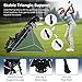 OFFICEJOY Golf Stand Bag, Portable Golf Clubs Bag w/4 Way Dividers, 4 Pockets, Adjustable Shoulder Straps, Pencil Golf Bag w/ 2 Non-Slip Stand, Lightweight Golf Bag for Men Women (Black)